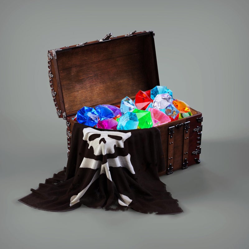 jollylife 36PCS Acrylic Diamond Gems Jewels Pirate Treasure Chest Hunt Party Favors 25 Carat Diving Gem Pool Decor - Image 2